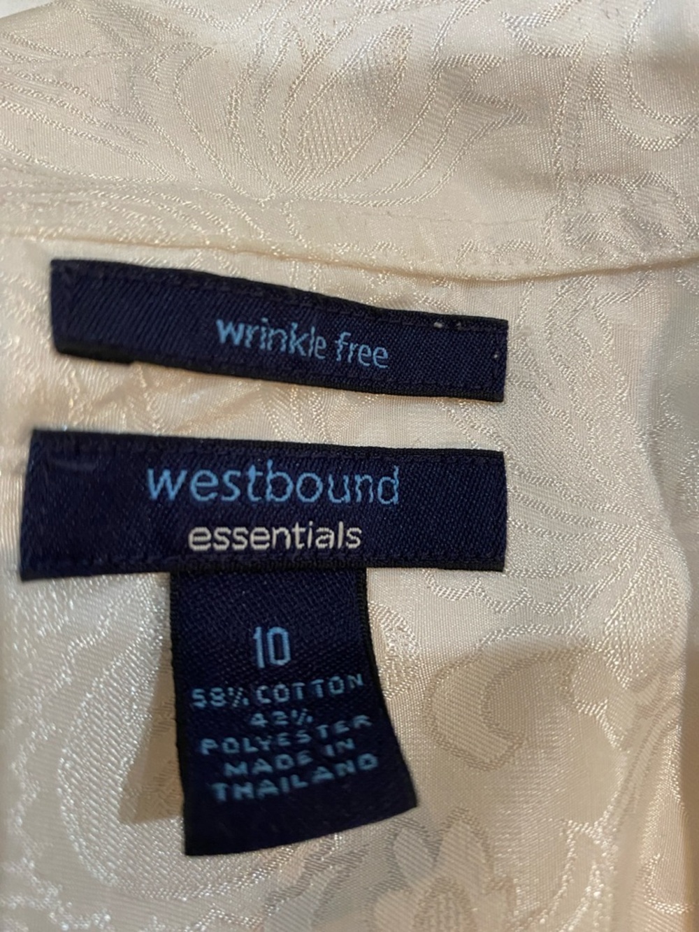 Westbound White Floral Jacquard Button-Down Shirt - Picture 3 of 3